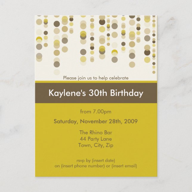 EINLADUNG ZUR GEBURTSTAGSPARTEI: Diskothek 6 (Vorderseite)