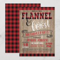 Einladung zur Geburtstagspartei Flannel und Frost 
