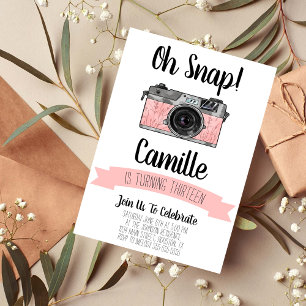 Einladung zur Geburtstagspartei Fotokamera
