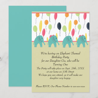 Einladung zur Geburtstagspartei für eine Tochter