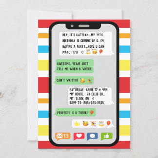 Einladung zur Geburtstagspartei gesimst, Party für