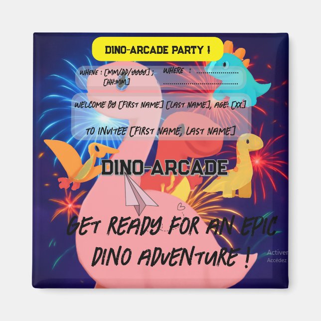 Einladung zur Geburtstagspartei - Magnet (Vorne)