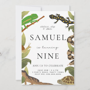 Einladung zur Geburtstagspartei Reptile