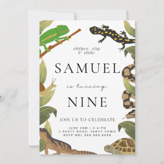 Einladung zur Geburtstagspartei Reptile