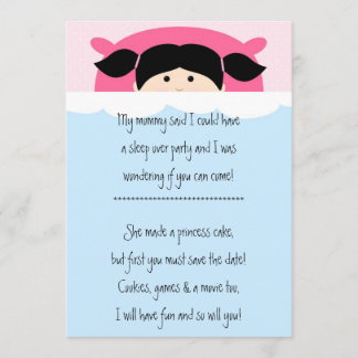 Einladung zur Geburtstagspartei Slumber