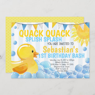 Einladung zur Geburtstagspartei von Gummi Enten