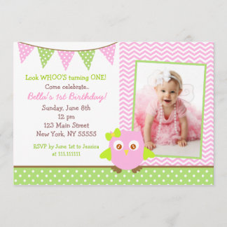 Einladung zur Geburtstagspartei von Owl Foto