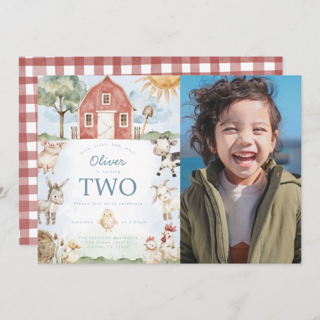 Einladung zur Geburtstagspartei von Rotbarsche (Vorne/Hinten)