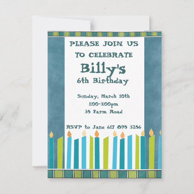 Einladung zur Geburtstagsparty (Vorderseite)