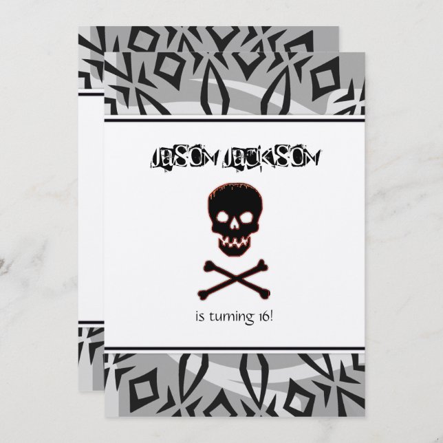 Einladung zur Geburtstagsparty (Vorne/Hinten)