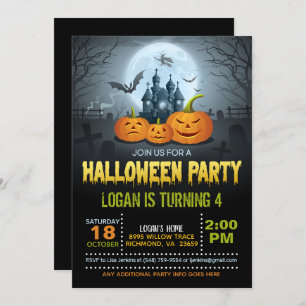 Einladung zur Geburtstagsparty Halloween