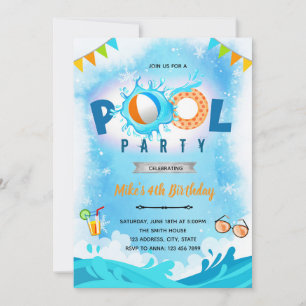 Einladung zur Geburtstagsparty im Winterpool