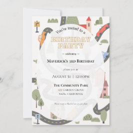 Einladung zur Geburtstagsparty in der Stadt