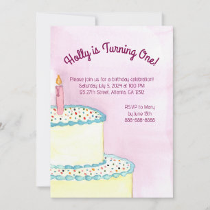Einladung zur Geburtstagsparty - Kuchen & Sprinkle
