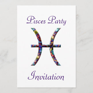 Einladung zur Geburtstagsparty Pisces Themed Zodia