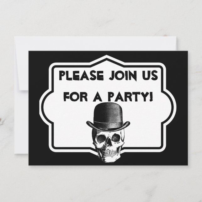 Einladung zur Geburtstagsparty über dem Hügel (Vorderseite)