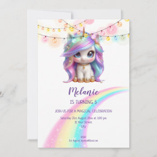 Einladung zur Geburtstagsparty von Unicorn