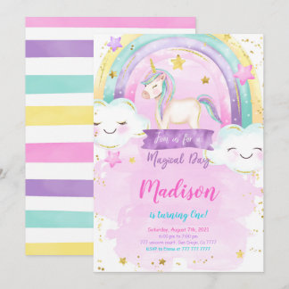 Einladung zur Geburtstagsparty von Unicorn