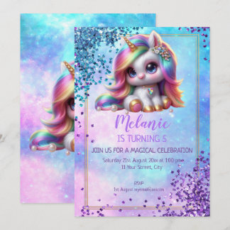 Einladung zur Geburtstagsparty von Unicorn