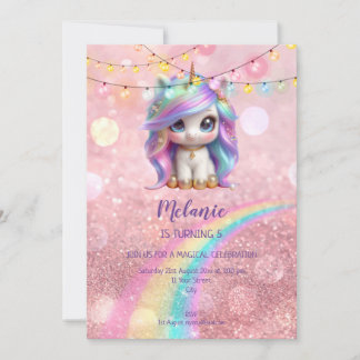 Einladung zur Geburtstagsparty von Unicorn