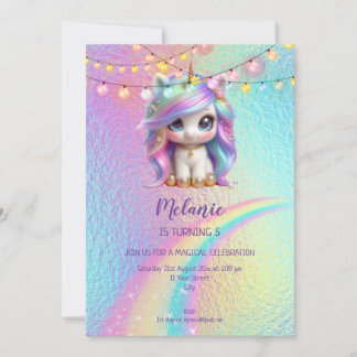 Einladung zur Geburtstagsparty von Unicorn