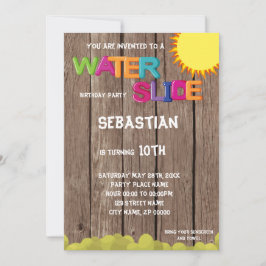 Einladung zur Geburtstagsparty Waterslide