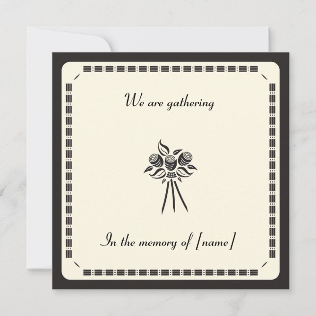 Einladung zur Gedenkkarte (Vorderseite)