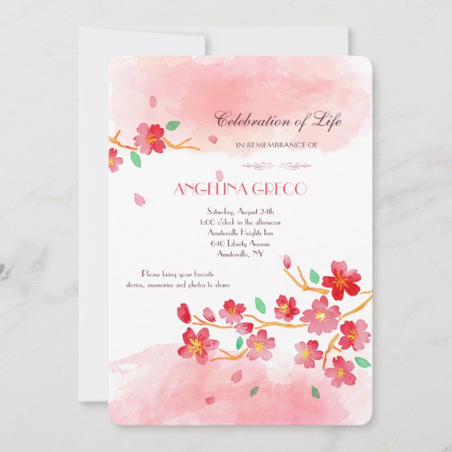 Einladung zur Gedenkstätte für Kirchenblüten (Vorderseite)