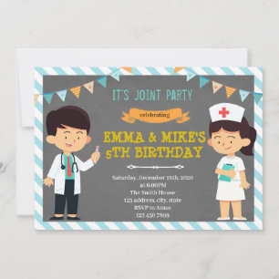 Einladung zur gemeinsamen Party von Arzt und Krank