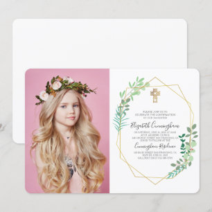 Einladung zur geometrischen Foliage Cross Confirma