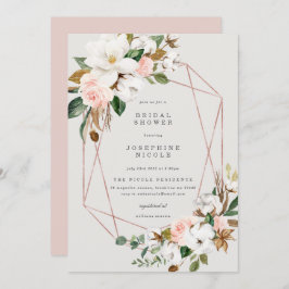 Einladung zur geometrischen Magnolia Bridal Dusche