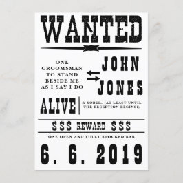 Einladung zur Gewollt Trauzeuge-Karte im altmodisc