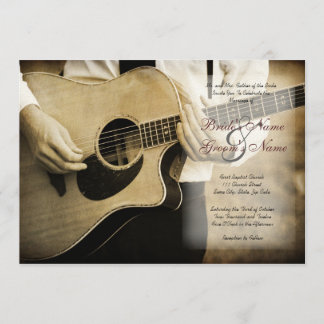 Einladung zur Gitarre Hochzeit