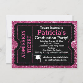 Einladung zur Glittery Pink Graduation Party