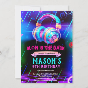 Einladung zur Glow-Musik-Tanzparty