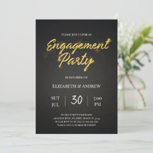 Einladung zur Gold & Black Christmas Engagement