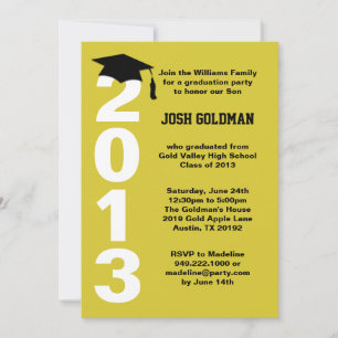 Einladung zur Gold Graduation Party Class 2013