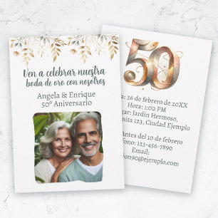 Einladung zur goldenen Hochzeit nach 50 Jahren mit