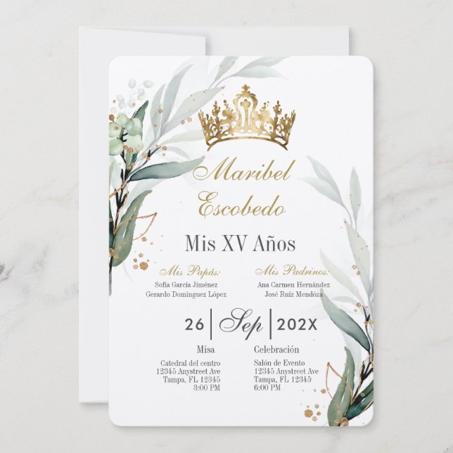 Einladung zur Goldkronenkönigin (Vorderseite)