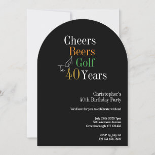 Einladung zur Golf- und Bierparty zum 40. Geburtst