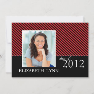 Einladung zur Graduation des Red Black Stripe Foto
