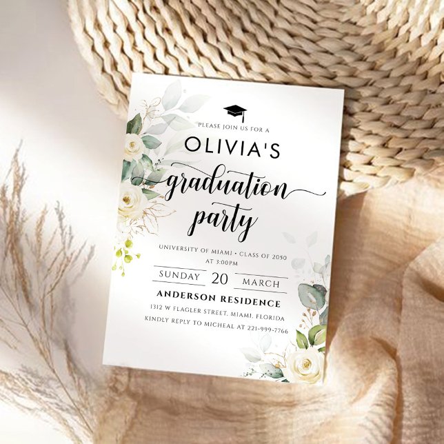 Einladung zur Graduiertenparty für Weißrosen (Von Creator hochgeladen)