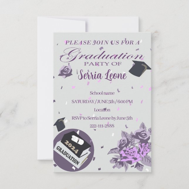 Einladung zur Graduierungspartei 2024 (Vorderseite)