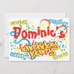 Einladung zur Graffiti Birthday Party