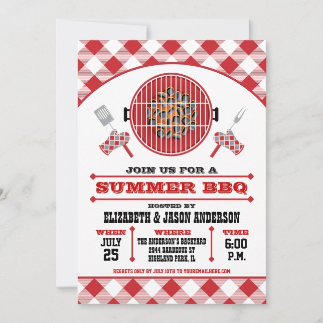 Einladung zur GRILLEN im Sommer (Vorderseite)