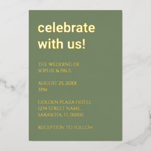 Einladung zur Grüne Hochzeitsfeier