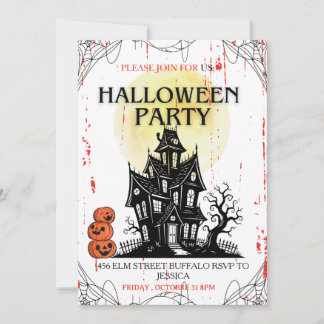 Einladung zur Halloween-Party im Spukhaus!