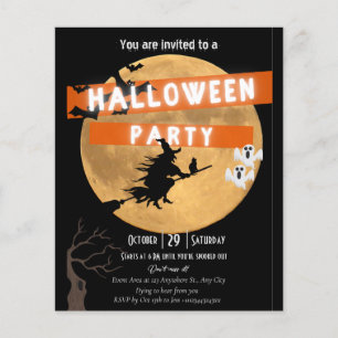Einladung zur Halloween-Party mit Budget Flyer