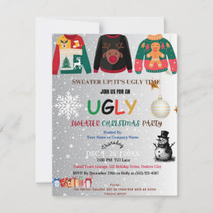 Einladung zur hässlichen Weihnachtspullover-Party