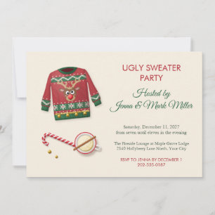Einladung zur hässlichen Weihnachtspullover-Party